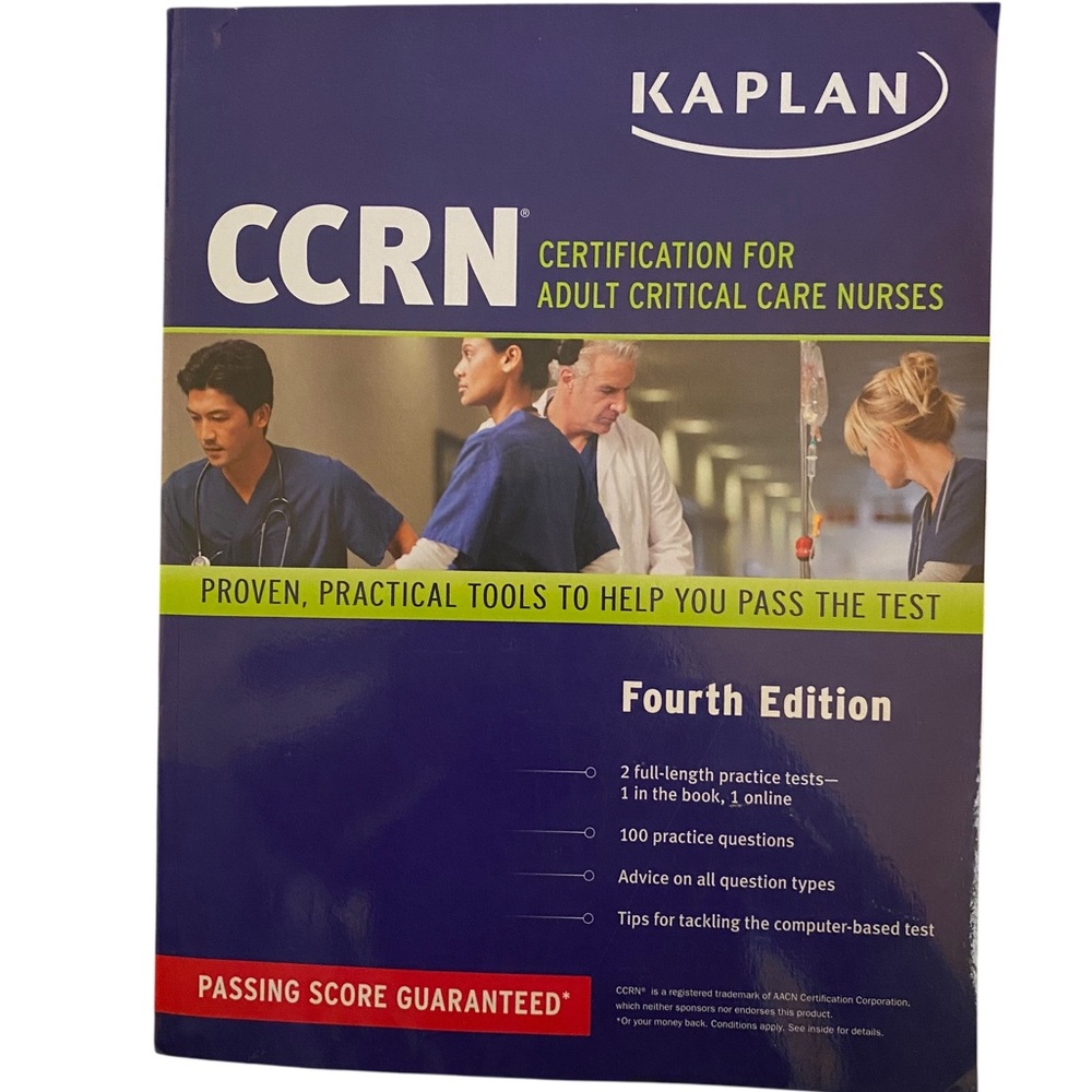 Kaplan CCRN Fourth Edition Review Book - Blue with Green Accent